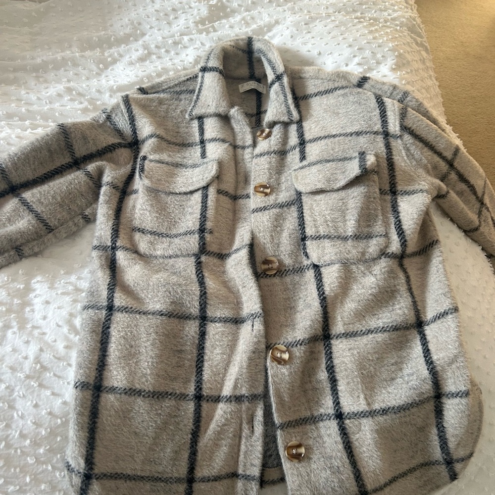 Plaid Button-Up Jacket Z Supply